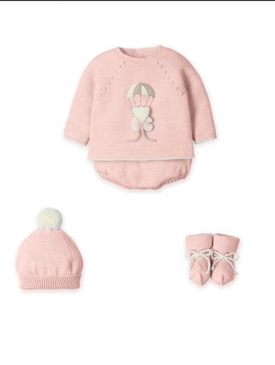 Mac Ilusión -Traje 4P Corto culotte ,gorro,y patucos 0229 [2]