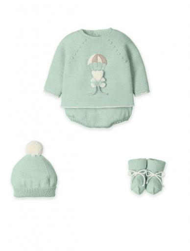 Mac Ilusión -Traje 4P Corto culotte ,gorro,y patucos 0229 [1]