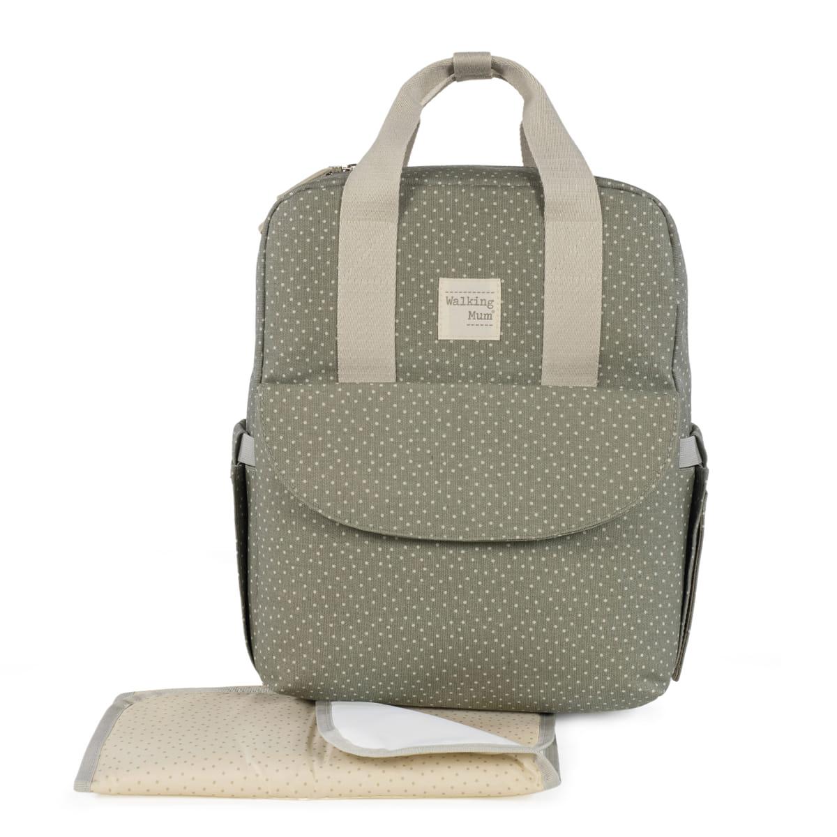 Walking Mum - Mochila topitos poppy verde 322