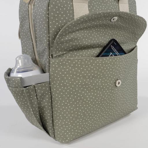 Walking Mum - Mochila topitos poppy verde 322 [4]