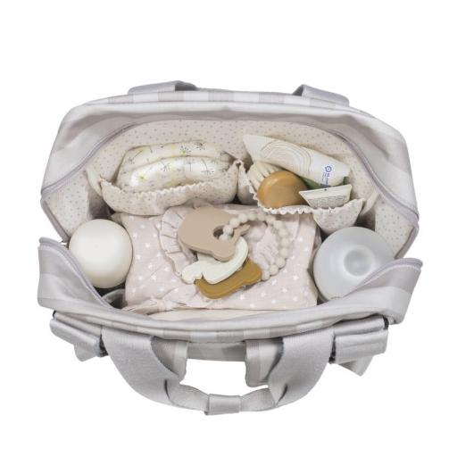 Walking Mum - Mochila bebé rayas Sintra Beig 511 [3]