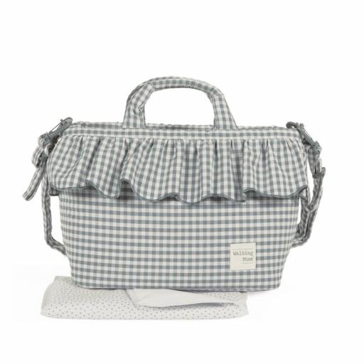 Walking Mum - Bolso canastilla Praliné vichy matcha 665