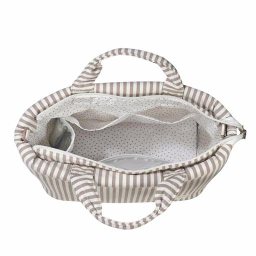 Walking Mum - Bolsa canastilla rayas colección Praline moka  666 [3]