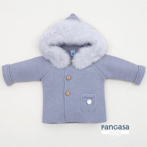 Pangasa - Trenka capucha pelo gris 1206009