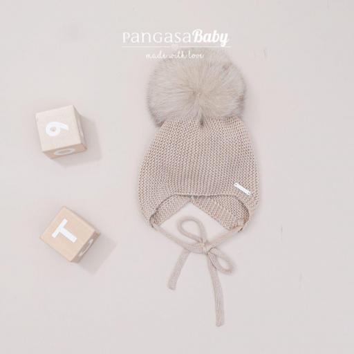 Pangasa - Gorro orejero con pompón pelo sintético o natural 1414410 [5]