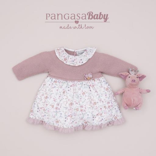 Pangasa - Vestido flores rosa vintage 1402220