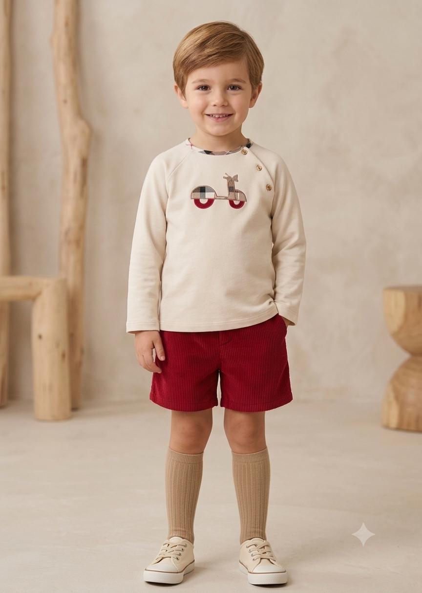 Babidu - Conjunto niño sudadera y bermuda "Senda" 42634