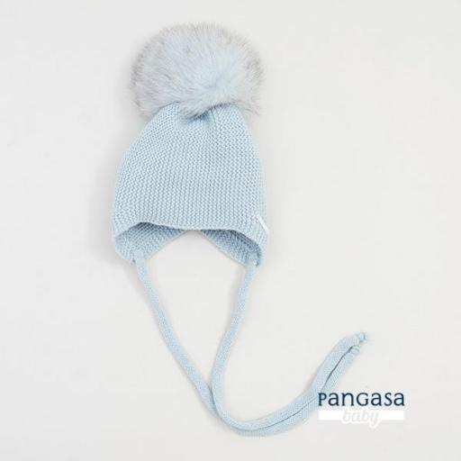 Pangasa - Gorro orejero con pompón pelo sintético o natural 1414410 [1]