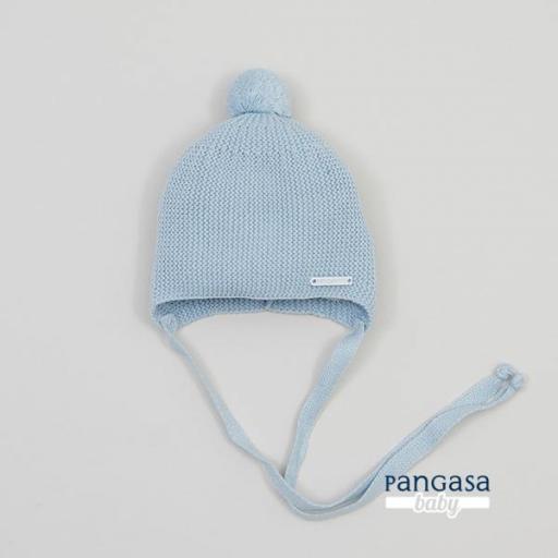 Pangasa - Gorro orejero bebé con pompón punto 1414600