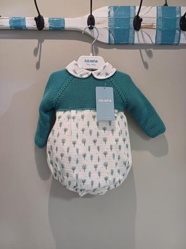 Juliana - Pelele combinado punto y estampado árboles 25633