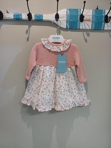 Juliana - Vestido combinado punto estampado flores 25643 [1]