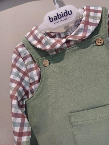 Babidu - Conjunto camisa cuadros y peto pana Horizonte 41653 [1]