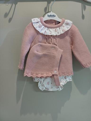 Babidu - Conjunto braguita flores Aurora 41804