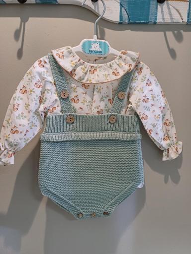 Pangasa - Conjunto peto punto y blusa estampada 1585315