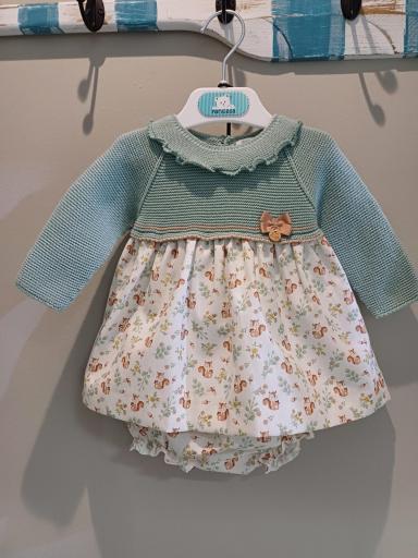 Pangasa - Vestido combinado punto y estampado ardillas 1502310