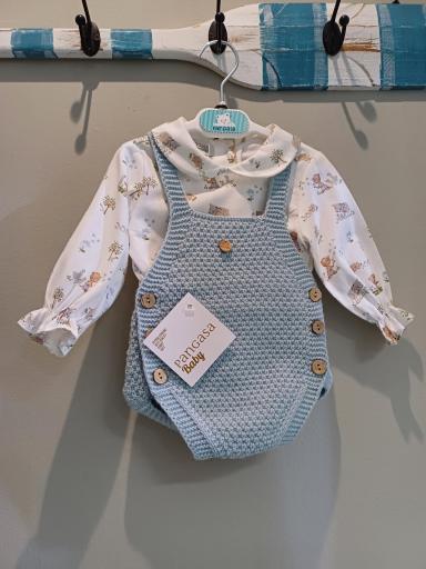 Pangasa - Conjunto peto punto y blusa estampada 1585260