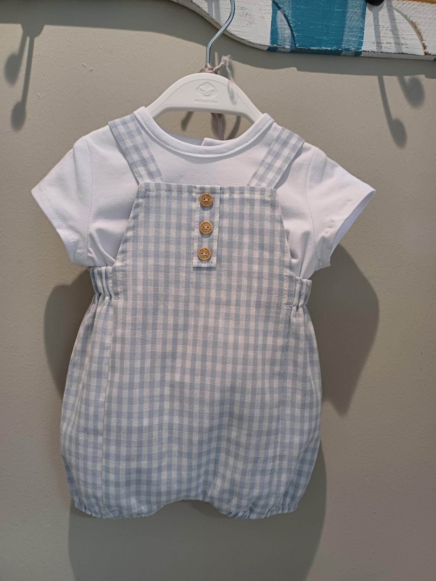 Micolino - Conjunto peto vichy y camiseta Familia Vichy 4623