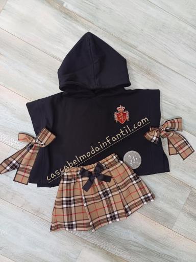 Mon Petit Bonbon - Conjunto sudadera /chaleco y falda pantalón burberry IM168 y IM170 [2]
