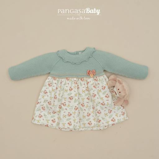 Pangasa - Vestido combinado punto y estampado ardillas 1502310 [2]