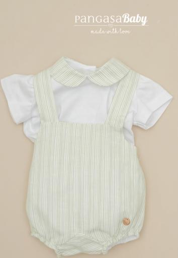 Pangasa - Conjunto peto rayas verde hoja 2685340