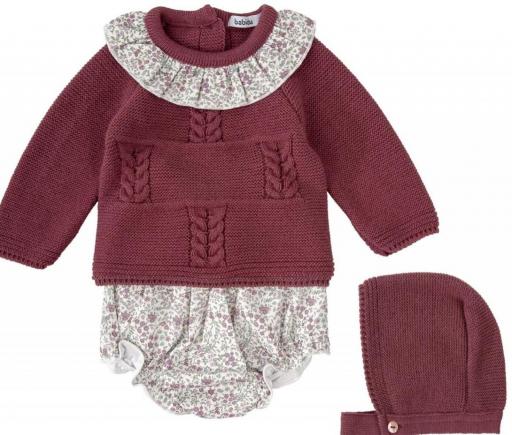 Babidu - Conjunto braguita flores Solsticio 41805