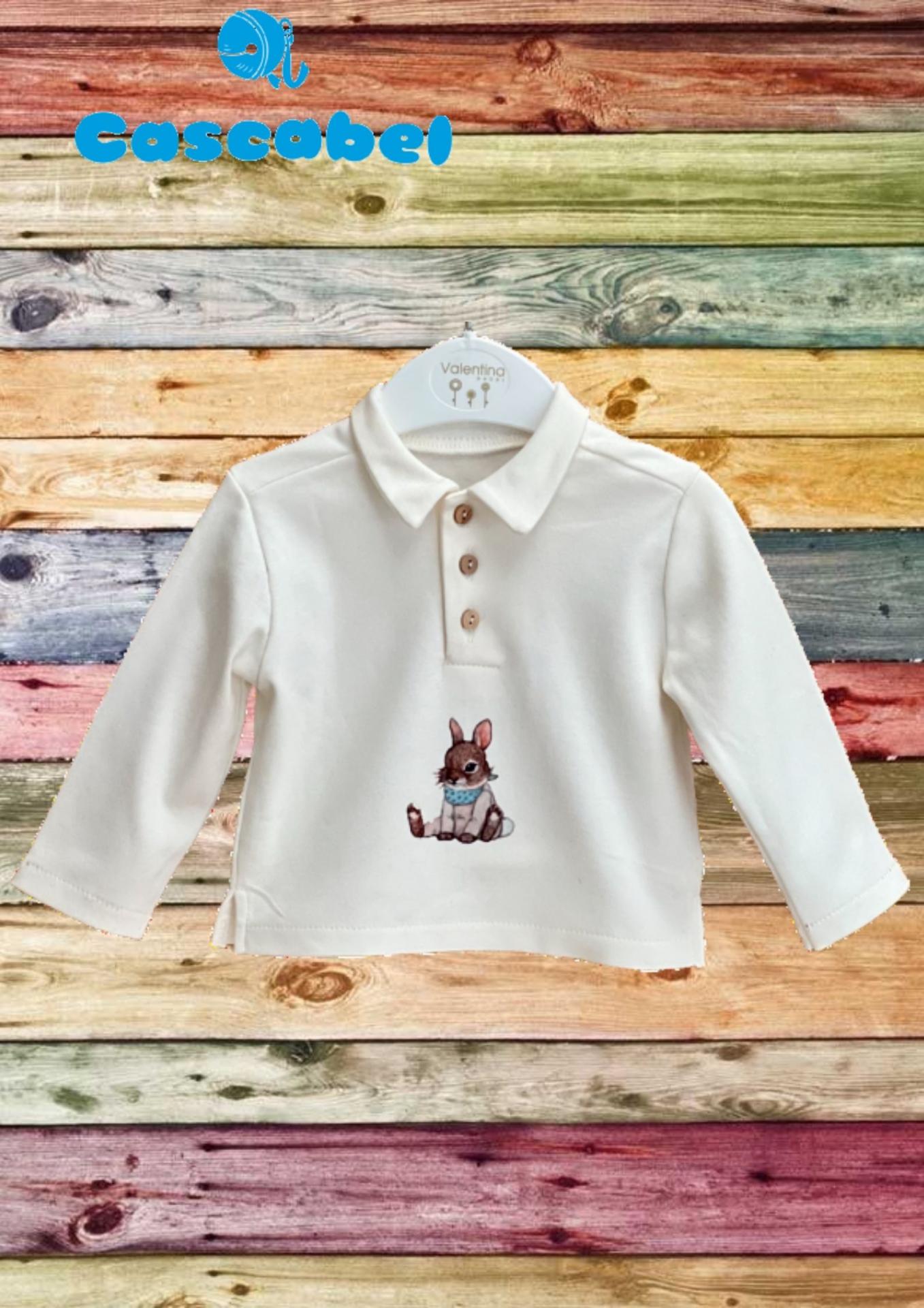 Valentina Bebes - Camiseta de algodón conejo niño CWA32