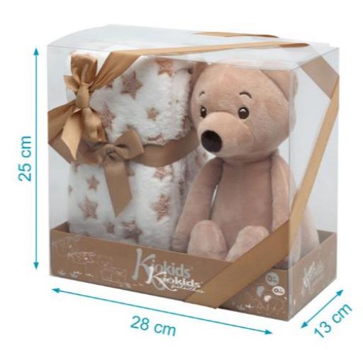 Kiokids - Peluche oso con mantita estrellas 3873 [2]