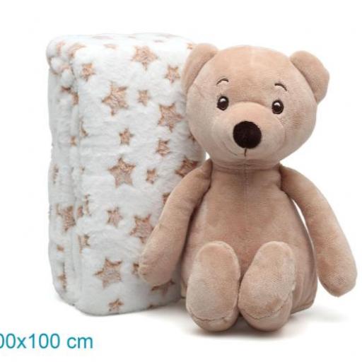 Kiokids - Peluche oso con mantita estrellas 3873 [1]