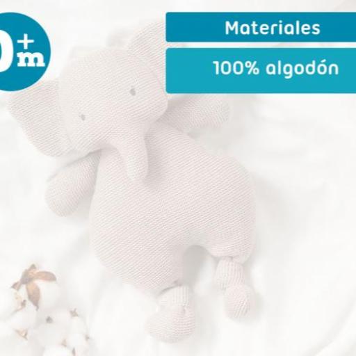 Kiokids - Peluche elefante gris de algodón 3888 [4]