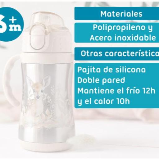 Kiokids - Taza termo entrenamiento acero inoxidable 280ml ciervo 4247 [5]