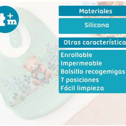 Kiokids - Babero silicona oso verde 3738 [4]