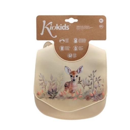 Kiokids - Babero silicona ciervo beige 4243 [3]