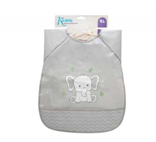 Kiokids - Babero impermeable con mangas elefante gris 3747 [3]