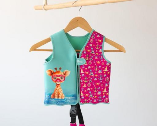 kiokids - Chaleco neopreno de flotación animales fucsia 5123 y 5124 [0]
