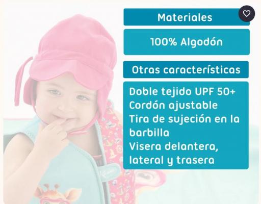 Kiokids - Gorro protección upf50+ fucsia 5748 y 5749  [2]