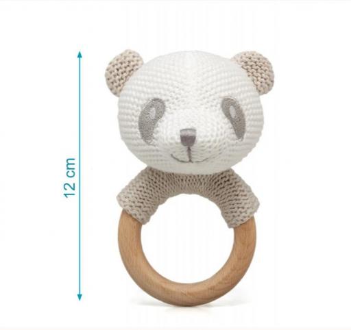 Kiokids - Mordedor sonajero panda madera y algodón 5814 [2]