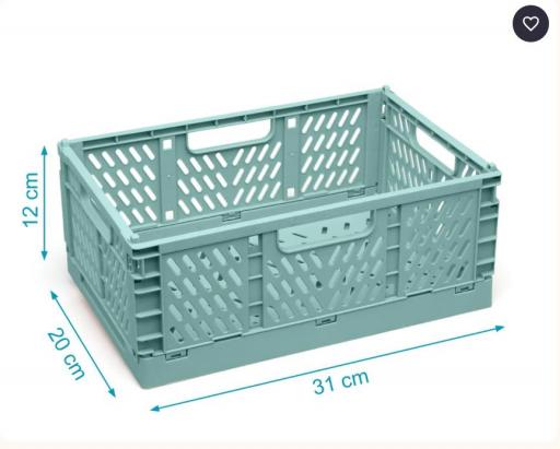 Kiokids - Caja almacenaje plegable 30x20x12 salvia 4398 [1]