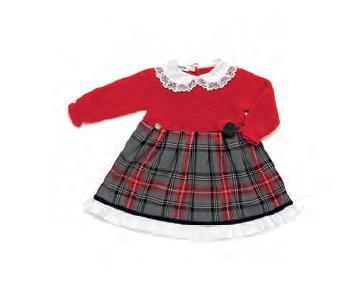 Juliana - Vestido combinado punto estampado cuadros 25652 [2]