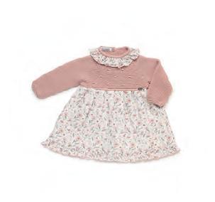 Juliana - Vestido combinado punto estampado flores 25643