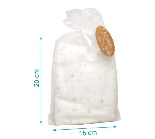 Kiokids - Muselina 120x120 bambú azul 5304 [2]