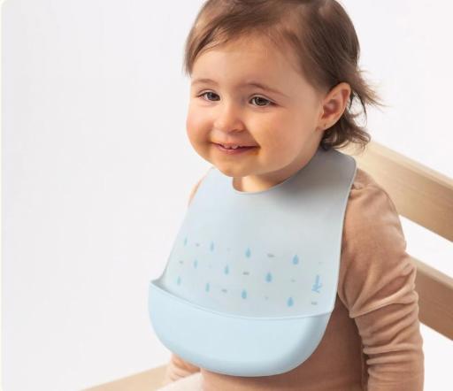 Kiokids - Babero silicon azul 5414