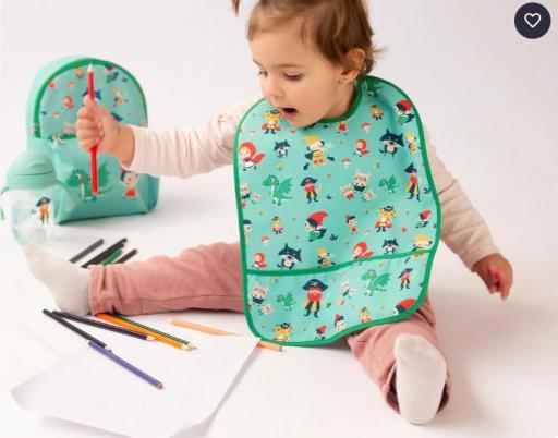 kiokids - Babero impermeable verde 5657