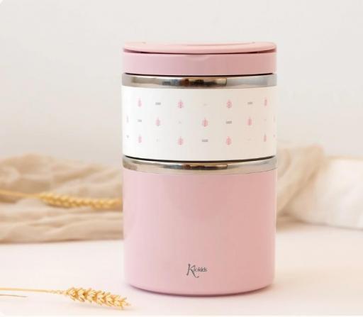 Kiokids - Termo papillero acero inoxidable rosa 5490
