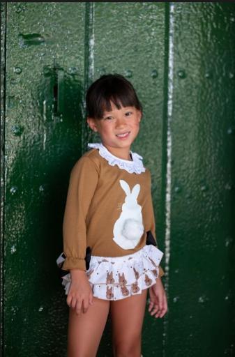 Mon Petit Bonbon - Conjunto sudadera conejo y ranita estampada IM087 y IM089 [0]