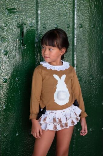 Mon Petit Bonbon - Conjunto sudadera conejo y ranita estampada IM087 y IM089 [1]