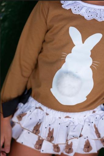 Mon Petit Bonbon - Conjunto sudadera conejo y ranita estampada IM087 y IM089 [2]