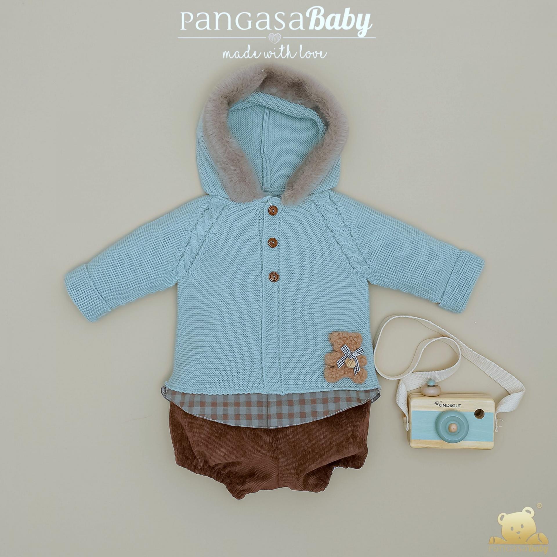 Pangasa - Traje jersei y pantalon corto pana y vichy 8310