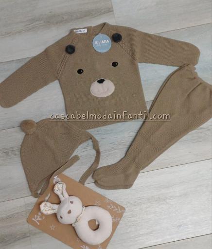 Juliana - Conjunto osito 3 piezas polaina 25554P