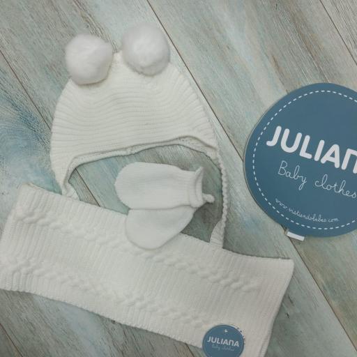 Juliana - Conjunto gorro, bufanda y manoplas J8218 [2]
