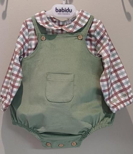 Babidu - Conjunto camisa cuadros y peto pana Horizonte 41653